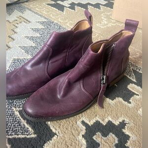 UGG Purple Leather Booties